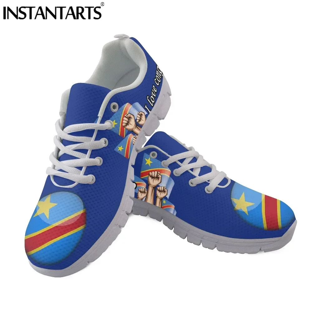 Shoes For Women Congo Flag Print Spring Summer Comfort Flats Shoes Women Sneakers Casual Zapatillas Chaussure Femme