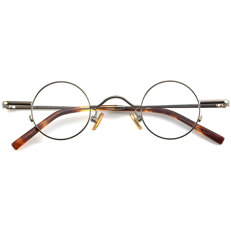 Cubojue 35mm Small Round Reading Glasses Men Women Bronze Black Eyeglasses Frame Male Vintage Nerd Spectacles for Optical Lens