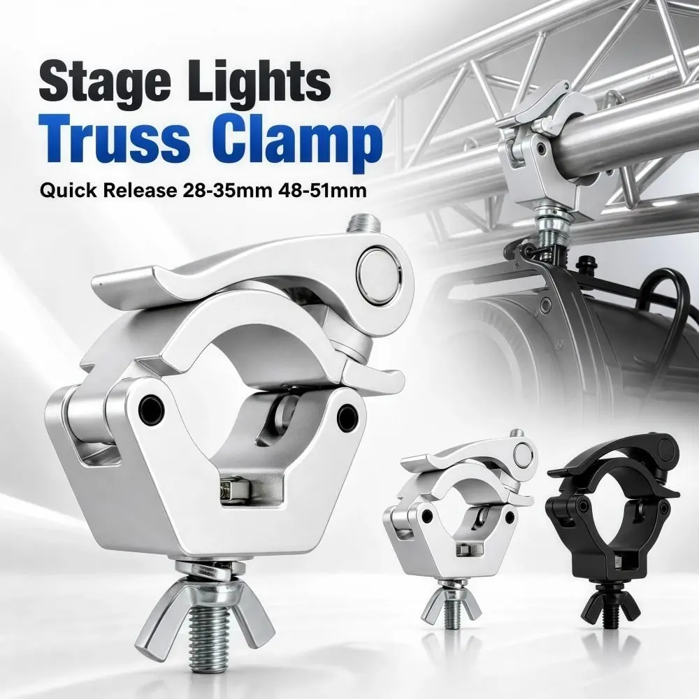 Quick Release Stage Lights Truss Clamp Clip Bracket Aluminum Alloy DJ Light Clamps Sturdy 28-35mm 48-51mm Lamp Hanger Hooks