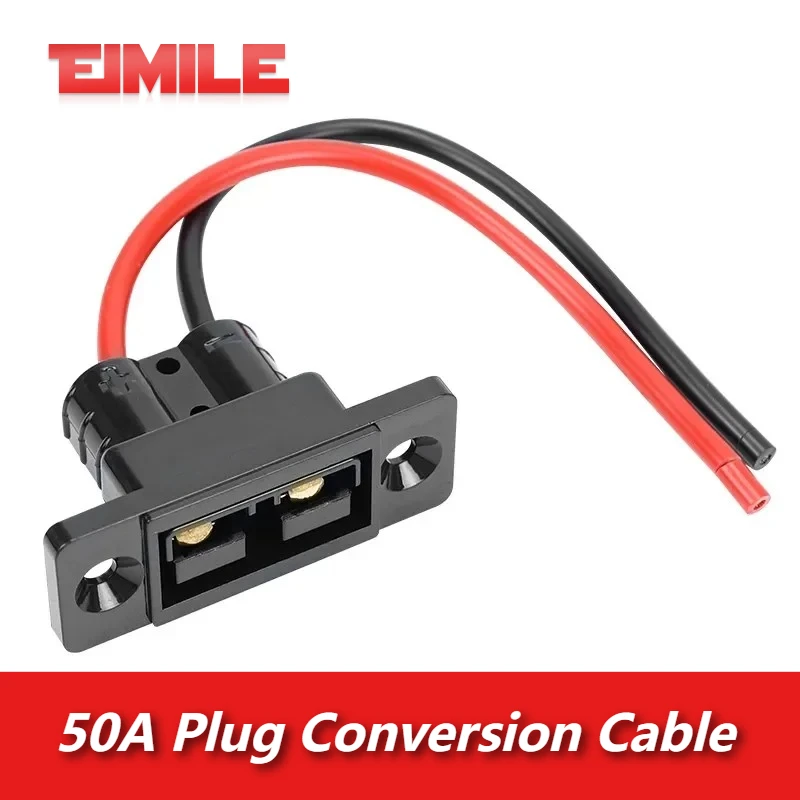 50A Plug to 3Pin Conversion Line 4/6mm For Forklifts Electric Car Lithium Battery Charging Interface 50 to Elbow Connector Cable