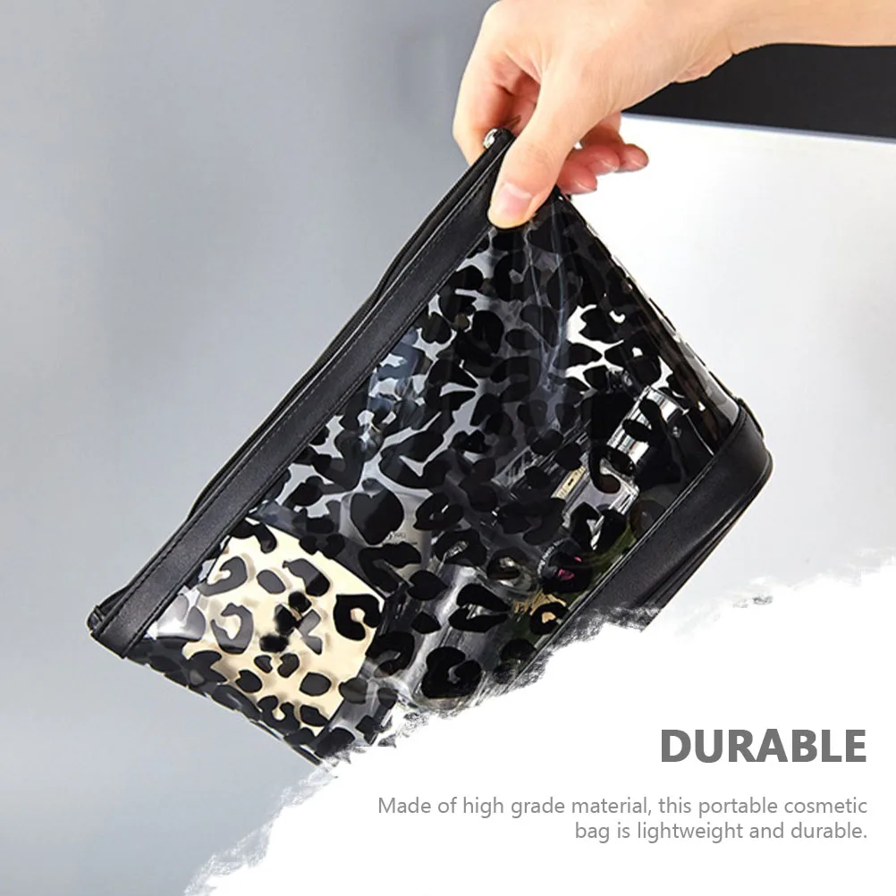 

Leopard Print Storage Bag Makeup Large Original Design Portable Multifunctional Travel