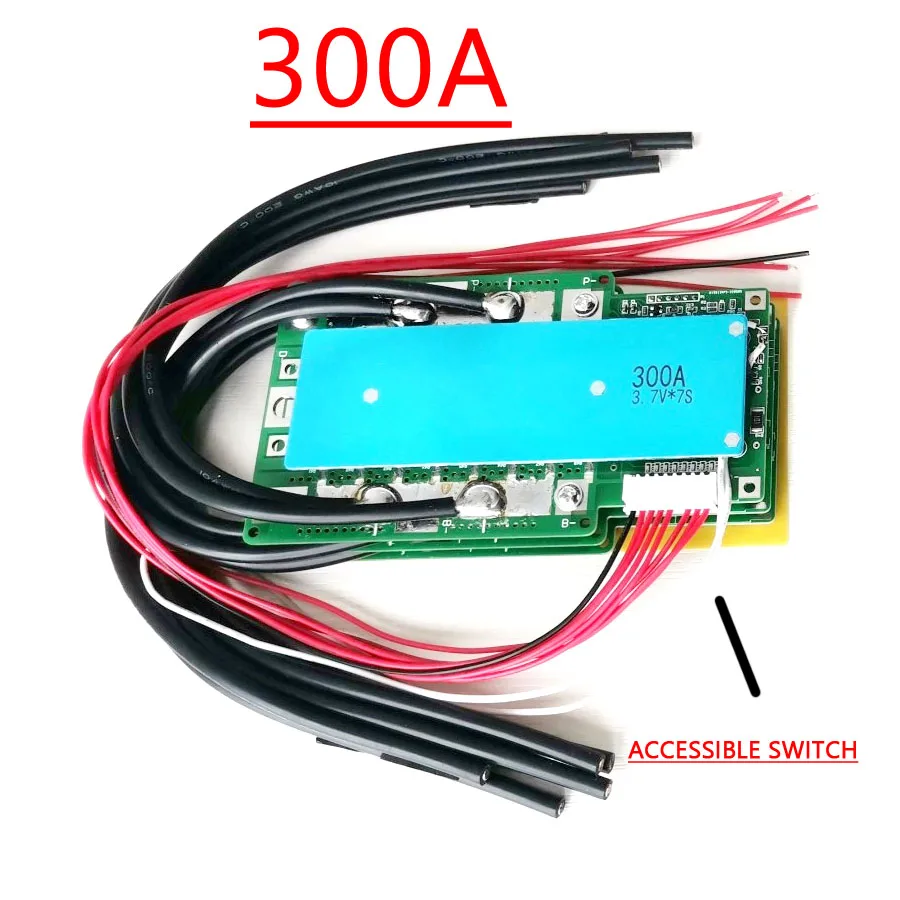 7S 24V Li-ion BMS 100A 200A 300A 18650 Lithium Battery Protection Board W Balance High Current RV Ups Inverter Car Start