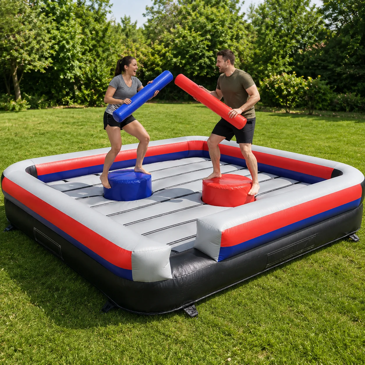Inflatable Jousting Gladiator Arena Gladiator Battle Game Outdoor PVC Fighting Mat for Kids Adults Party Carnival Event