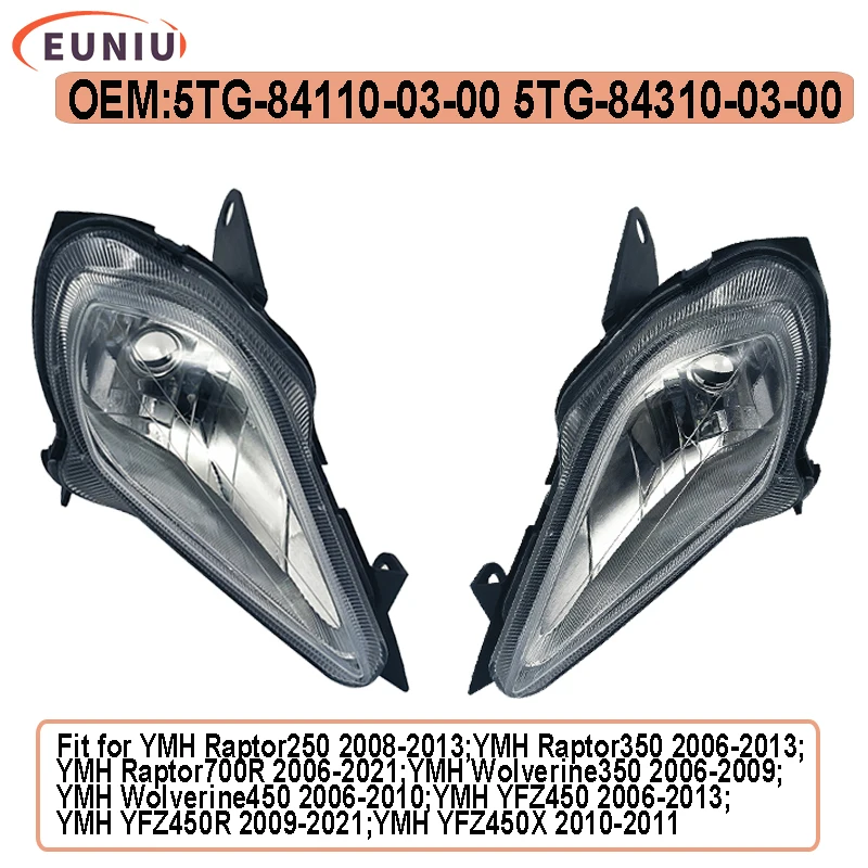 

2Pcs Headlight 5TG-84110-03-00 for YMH Yfz 450 Raptor 700 Wolverine 350 Yfz 450R