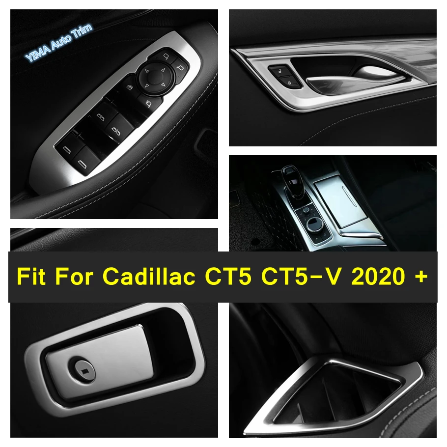 

Auto Glove Box Sequins / Window Glass Lift / Door Handle Bowl Decor Accessories Cover Trim For Cadillac CT5 CT5-V 2020 2021 2022