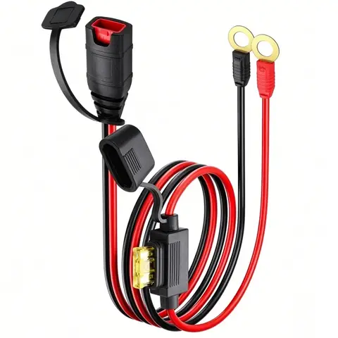 Wiring Harness 55cm 16AWG NOCO M6 Waterproof Wiring Harness Built-in 20A Fuse, High Quality Vehicle Battery Extension Wire Harness