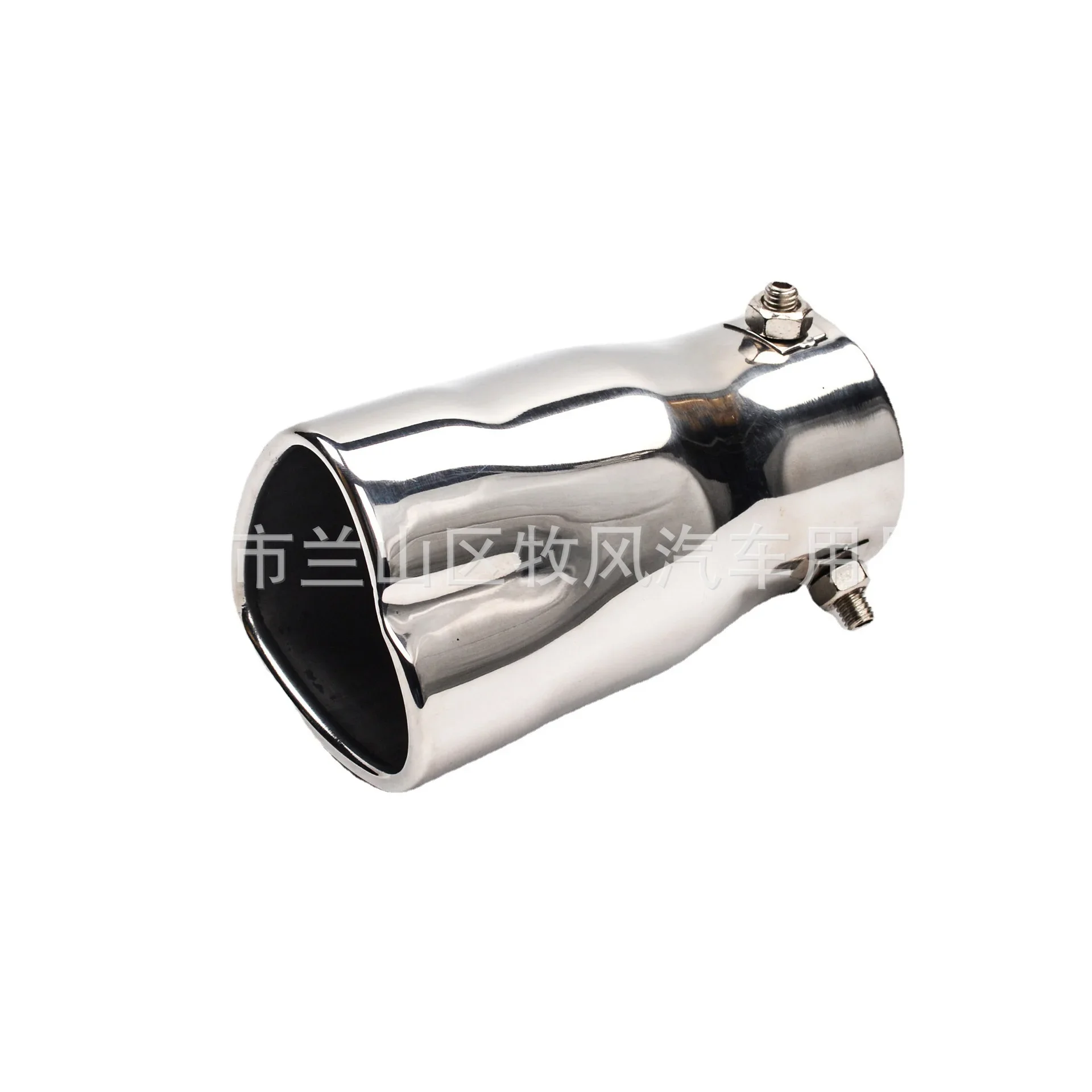 Universal Car Exhaust Tailpipe Thickened Stainless Steel Heart-Shaped Blue Muffler For Modification