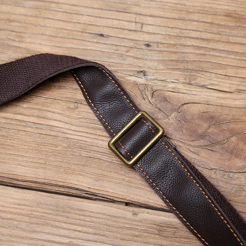 Retro Handgemachte Leder herren Schulter Tasche Erste Schicht Rindsleder Umhängetasche Umhängetasche Lässig Trend Männer Tasche 8 Zoll Ipad tasche NZPJ – Detail 10