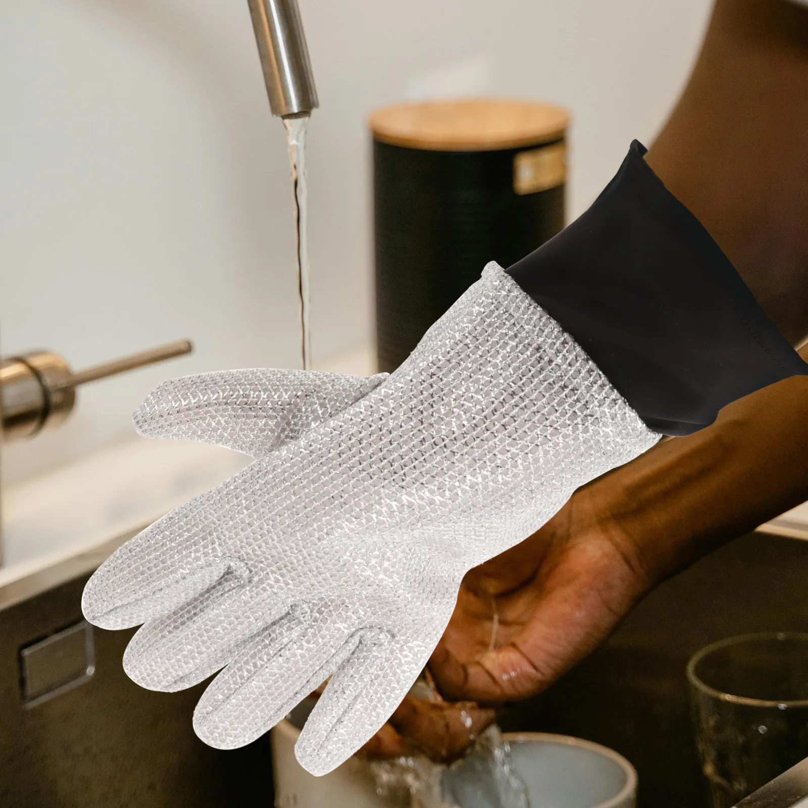 

Dishwashing Gloves Latex Rubber PVC Kitchen Cleaning Bowls Dishes Waterproof Oil Resistant Household Scrub Gloves