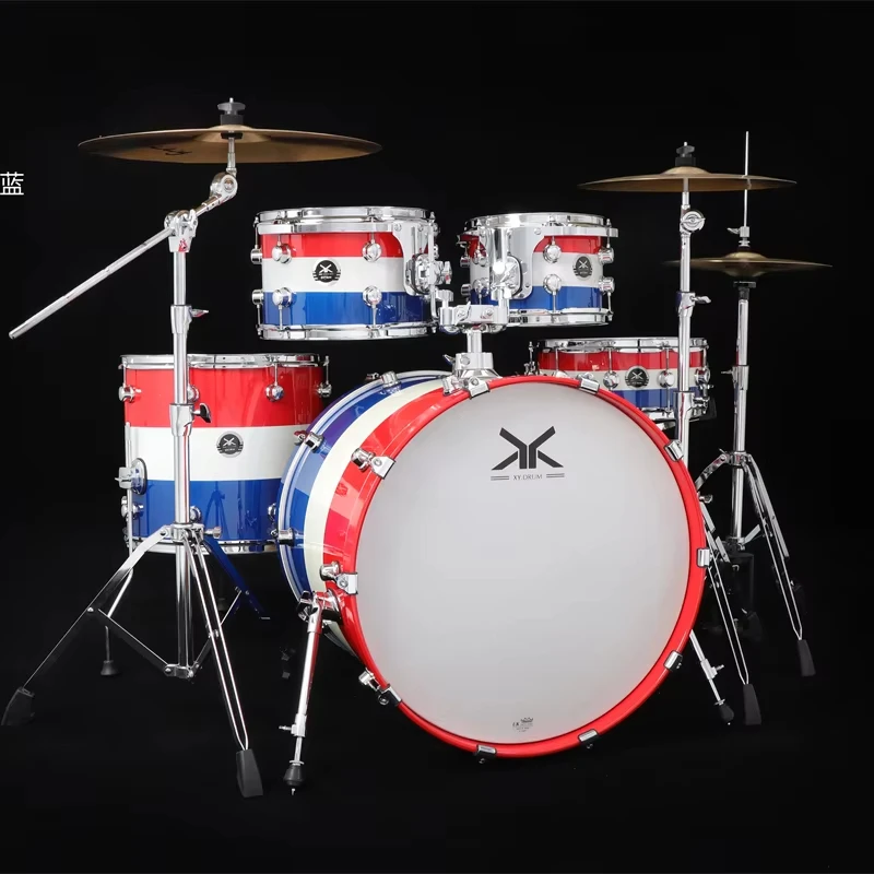 bulk REMO-UK single oil leather Eco-friendly Musical instrument Red Blue White Colorful drum set instruments drum kits drum sets