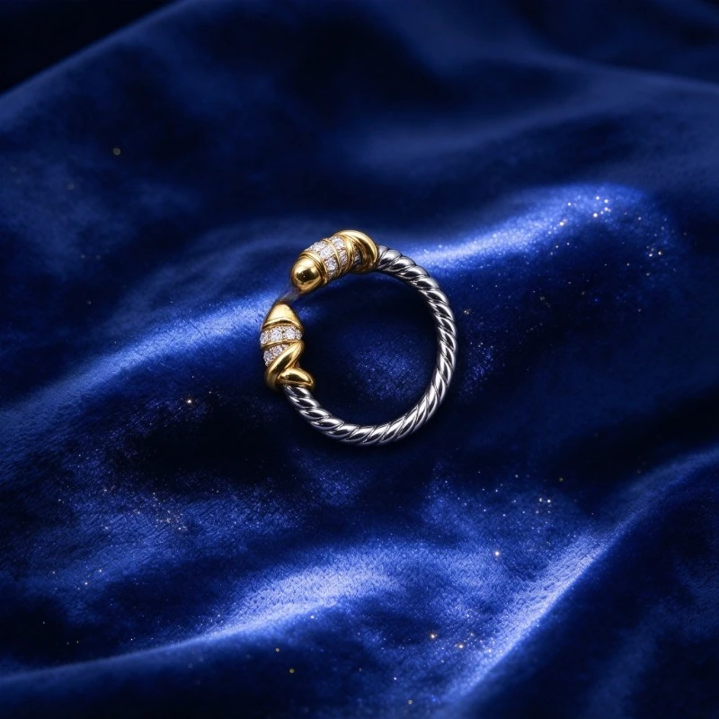 Twisted Cable Ring for Women Classic Braided Band Rings Trendy Metal Finger Jewelry Minimalist Stackable Daily Wear Accessories Gift for Birthday Anniversary Party