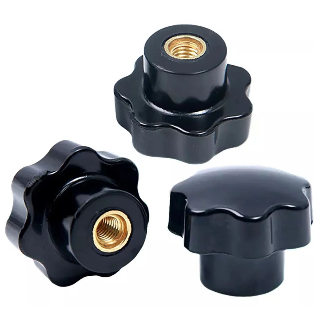 Plum Bakelite Hand Tighten Nuts M5 M6 M8 M10 M12 M14 M16 Handle Star Mechanical Black Thumb Nut For CNC 3D Printer - view 4