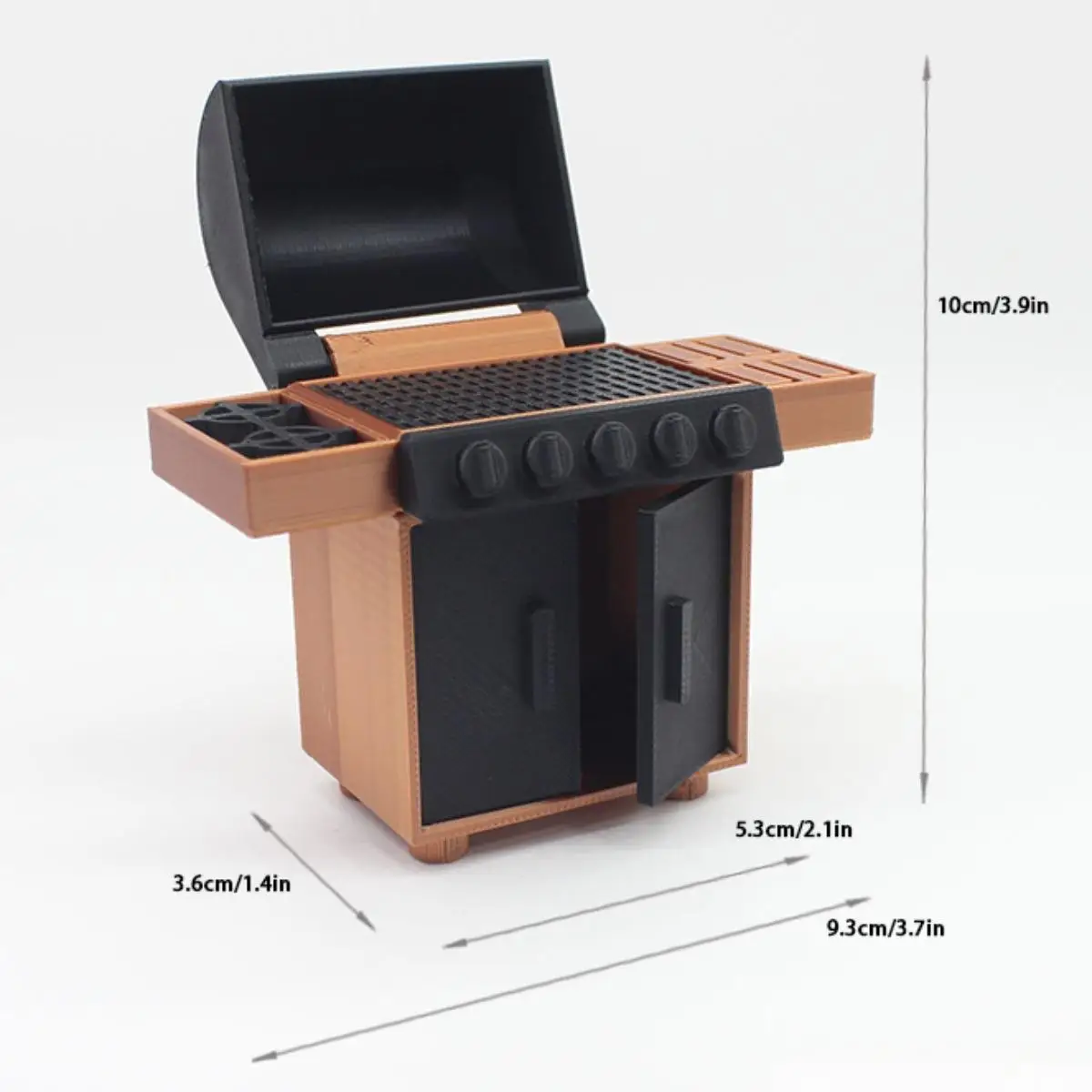 Mini grill modelo fingir jogar compacto quintal cookouts churrasqueira rack casa de boneca