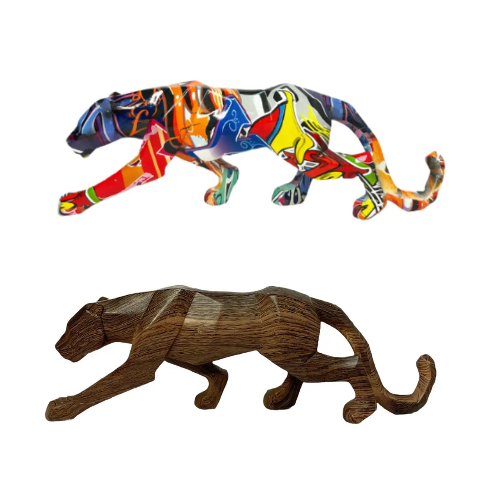 Leopard Statue Modern Art Walking Leopard Ornament for Party Shelf Office