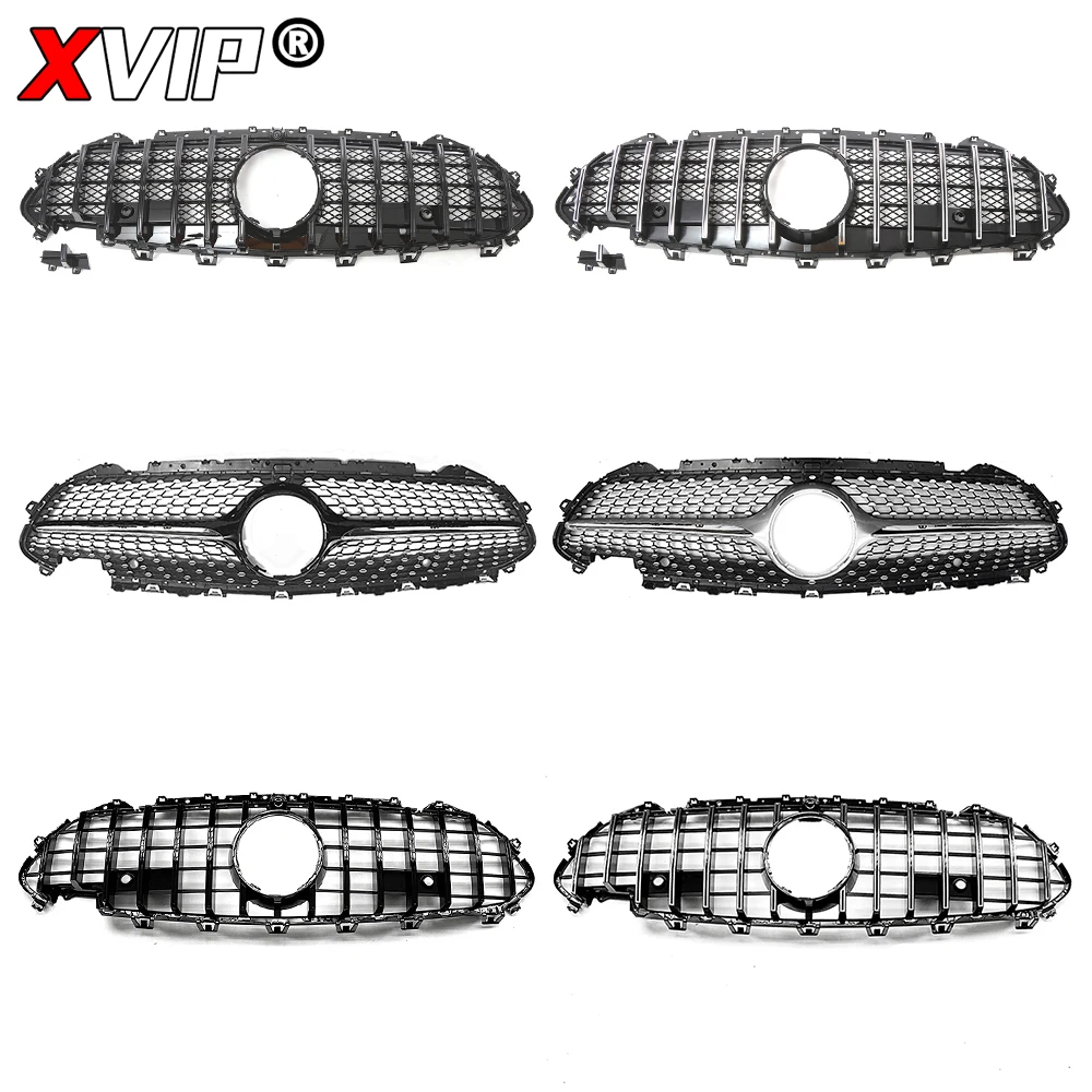 XVIP ABS Glossy Black GTR Style Bumper Grilles For Mercedes Benz CLS-Class C257 CLS500 CLS550 2019-2022 Car Exterior Decoration