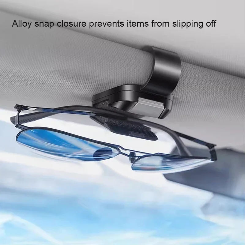 حامل نظارات السيارة الشمسية حاجب الشمس النظارات الشمسية كليب ABS نظارات حالة الصحافة جبل بطاقة تذكرة النظارات كليب اكسسوارات السيارات #5