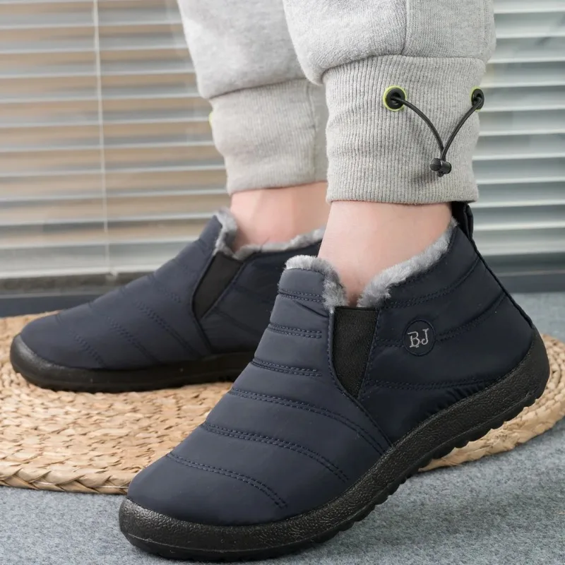 

Winter Men Boots Waterproof Snow Boots Warm Fur Casual Men Shoes Antislip Ankel Boots Plush Cotton Shoes platform boots
