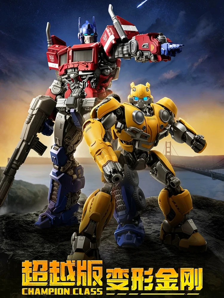 BLOKEES Klocki Konstrukcyjne ManTransformers Beyond Movie 6 Bumblebee Optimus Prime Model do Składania Ozdoba Zabawka Ruchoma Prezent — 2