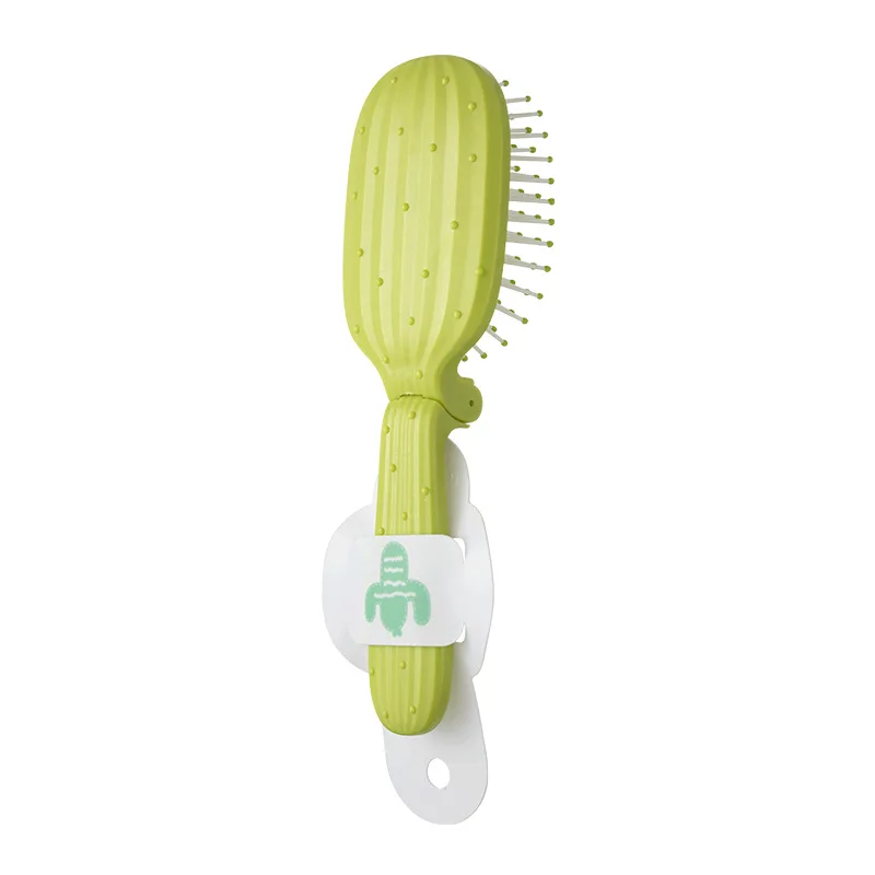 Cartoon Cactus Foldable Comb, Portable Anti-Static