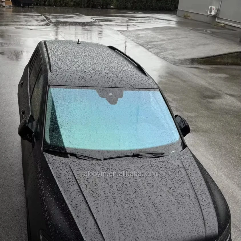 

Light Blue Windshield Tint Privacy Protection Film Sky Blue Chameleon Film 70%vlt 99%UV Proof No Haze Anti-Glare Window Tint