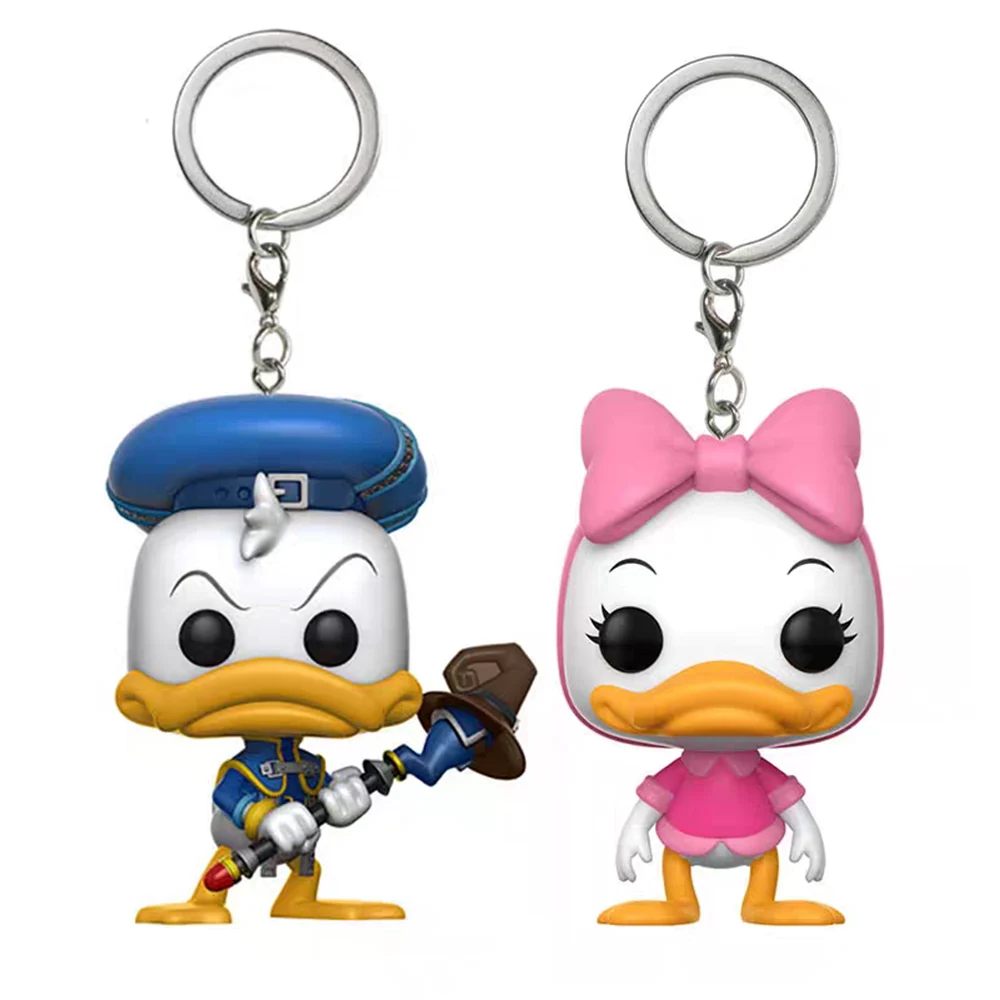 Llavero de bolsillo de Anime Disney, Mickey Mouse, Scrooge Mcduck, Mickey Minnie, figuras de vinilo, muñecos, juguetes para niños, regalo