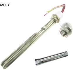 Electric Heating Tube 32mm Side Inserted Auxiliary Heater for Solar Water Heater Anti-dry Heating with Temperature Control