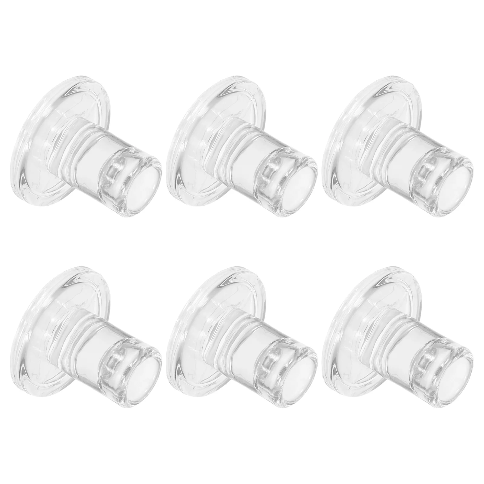 

6 Pcs Candlestick Holders Glass Creative Home Decor Candleholders for Taper Christmas Decorations with Table Centerpiece Clear