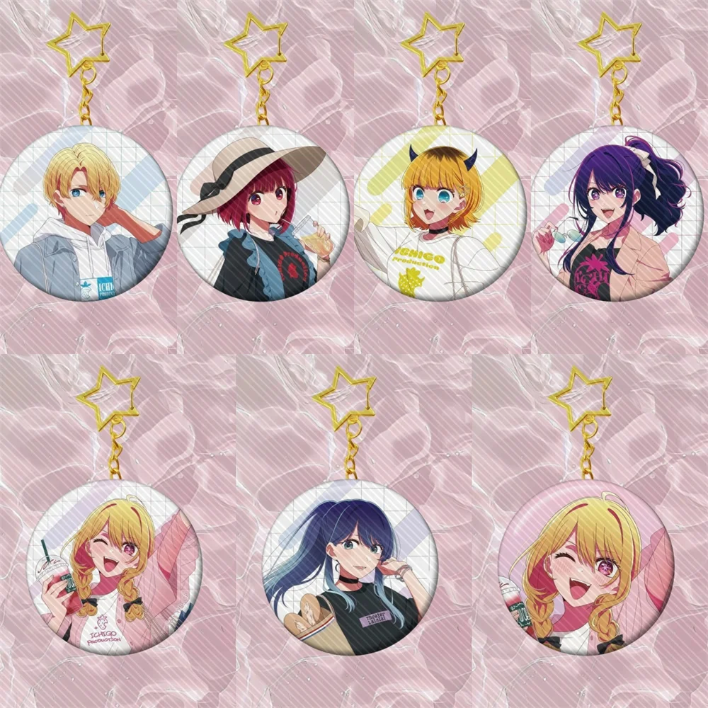 Lindo Llavero Acrílico de 6 cm del Anime OSHI NO KO, Modelo de Personajes de Cosplay, Adorno, Accesorios, Colección de Artículos, Regalo de Navidad