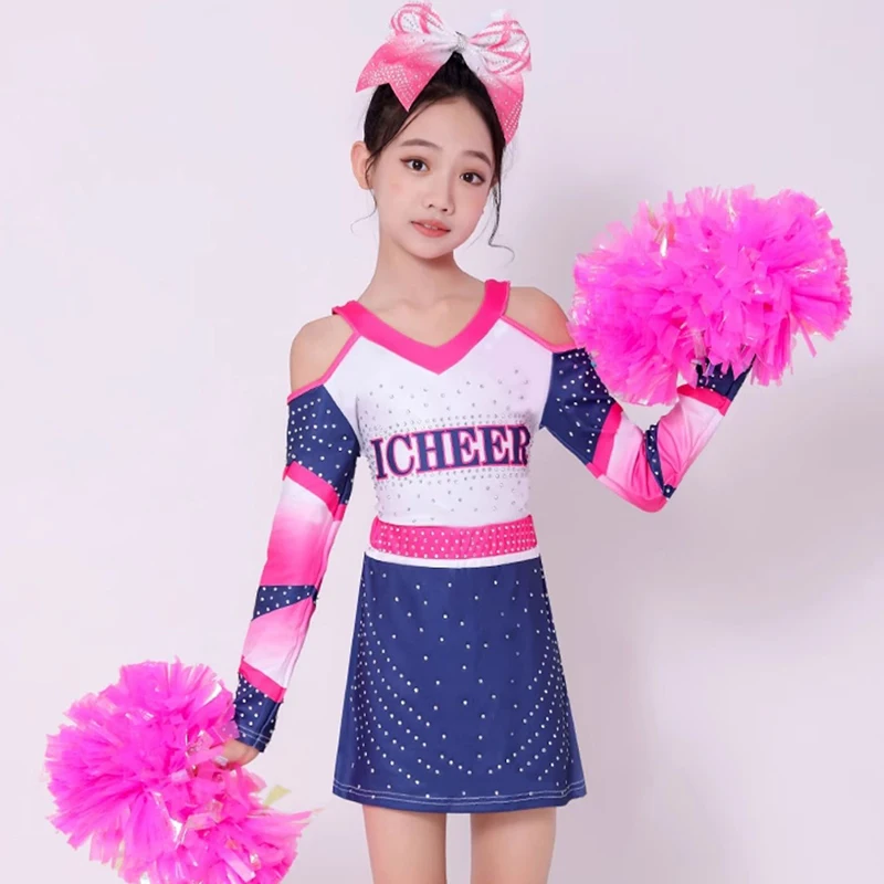 Children's Flower Ball Cheerleading Performance Costume Cheerleader Primary Secondary School Competition Sports Dance Costume