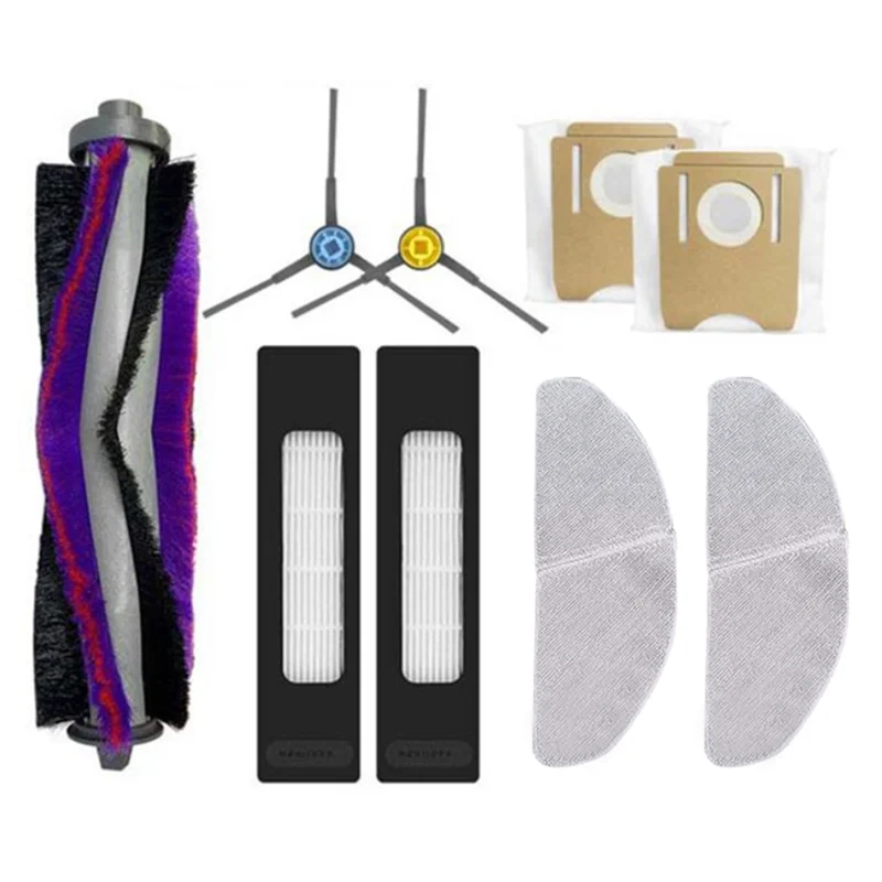 ABRW-9PCS para Robot aspirador Clien T24 / Midea S8 + /S8, repuesto de Cepillo Lateral principal, fregona, filtro Hepa, accesorios para bolsas de polvo