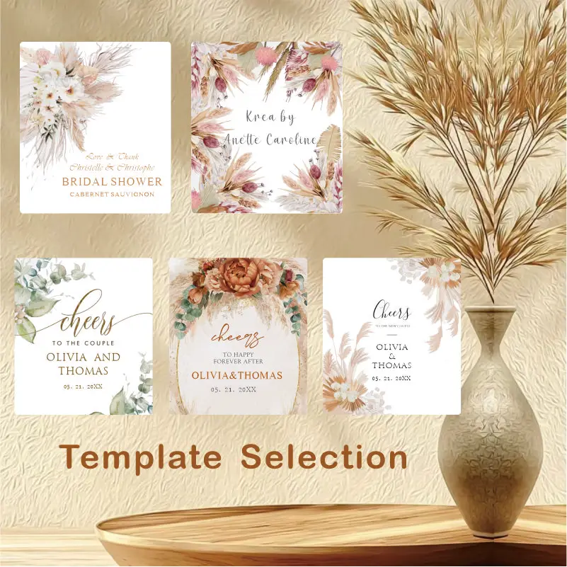 

30 templates for customized wine labels, perfect gifts for birthdays, anniversaries, and weddings
