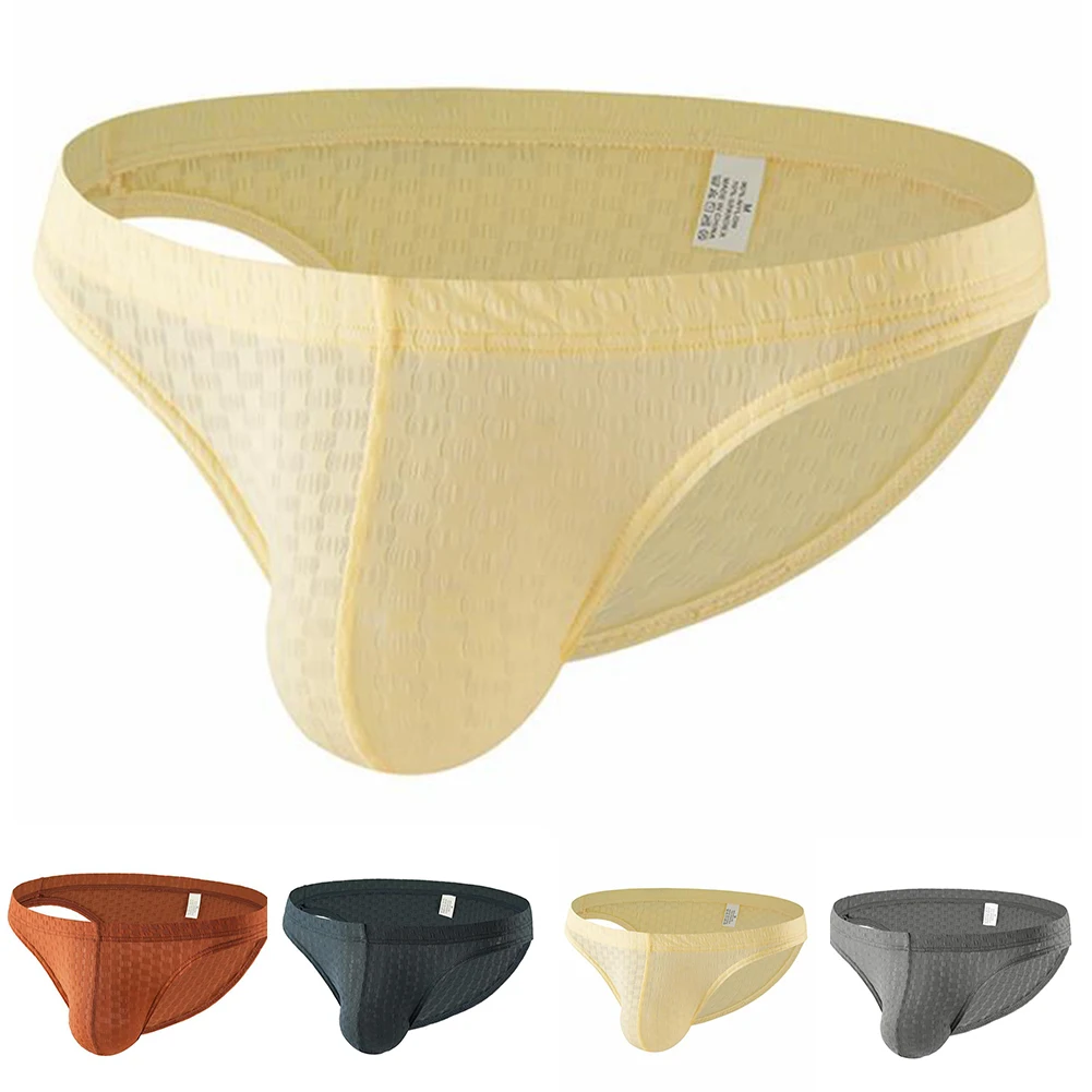 

Low Rise Men's Underwear Briefs Featuring Breathable Mesh Fabric and U Convex Pouch Design for Enhanced Fit and Comfort