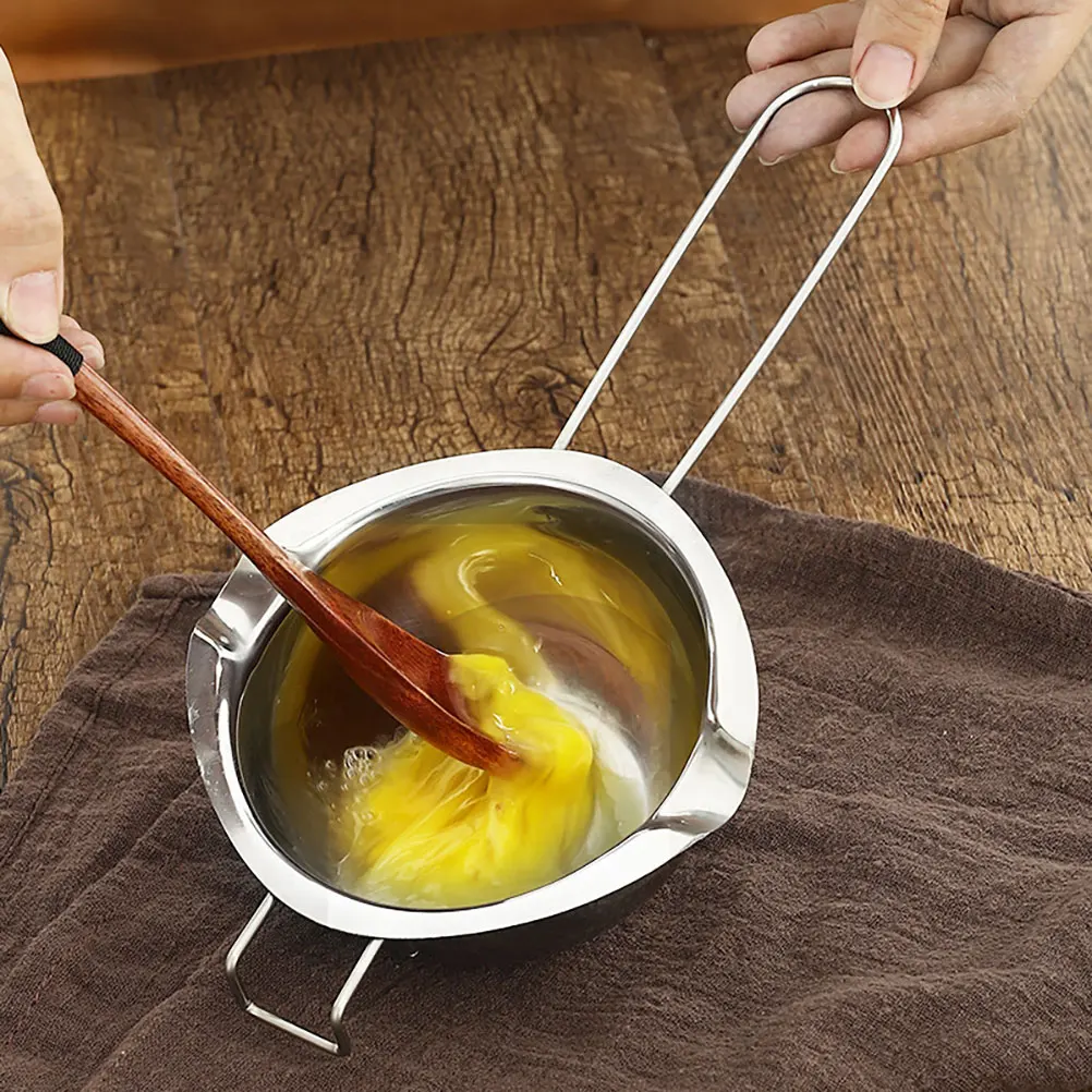 

1 Set Chocolate Melting Pot Cheese Butter Oil Heating Bowl Stainless Steel Kitchen Essential Melt Wax Holder For Candy Making