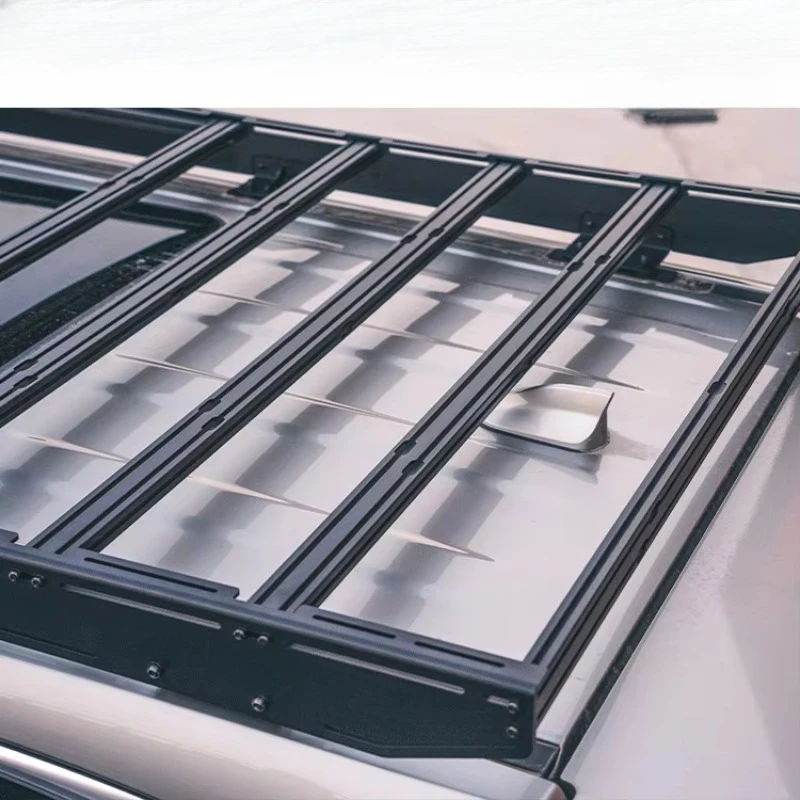 Custom Modular Aluminum Roof Rack Platform For Aerodynamic 4x4 Off-Road Cargo Carrier Durable Roof Basket