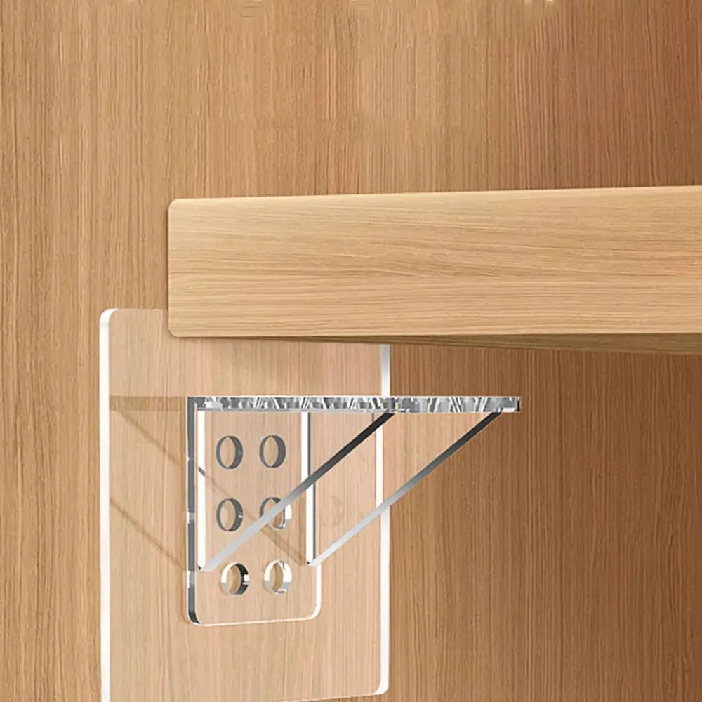 

4pcs Bracket Closet Adhesive Pegs Cabinet Wardrobe Holder Shelf Support Clips Support Pegs Shelf Support Partition Holders