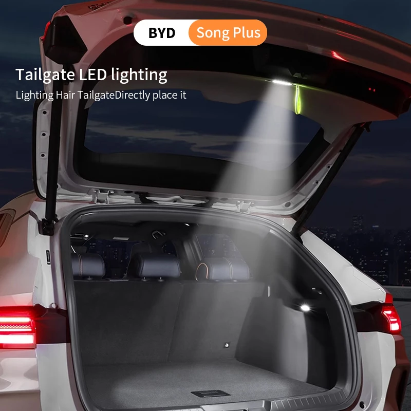 

Для Byd Seal U Song Plus Dm-i Sealion 6, освещение заднего багажника автомобиля, мини-светодиодный сенсорный переключатель, внутренняя ремонт, ночник для чемодана