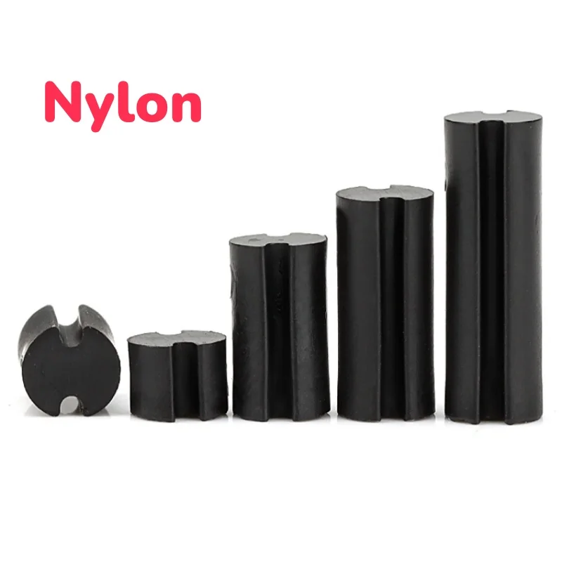 1000/500 unidades de base de luz de nailon negro M5 para fijación de LED, espaciador de fijación de cabezal de lámpara, columna de aislamiento de doble ranura