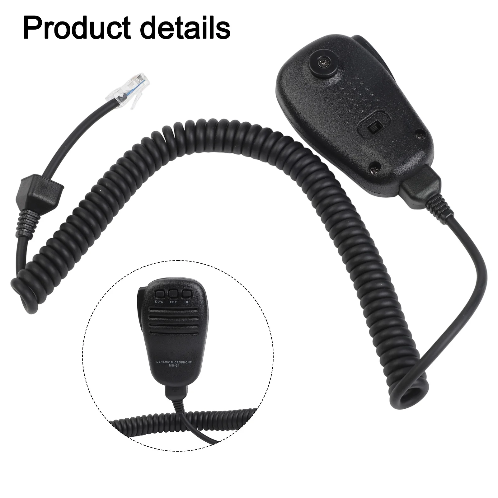 MH-31 Short Wave Microphone 8 Pin Modular For Yaesu FT-450D FT-818 FT-857D FT-891 FT-991A Ham Radio Speakerphone Replacement