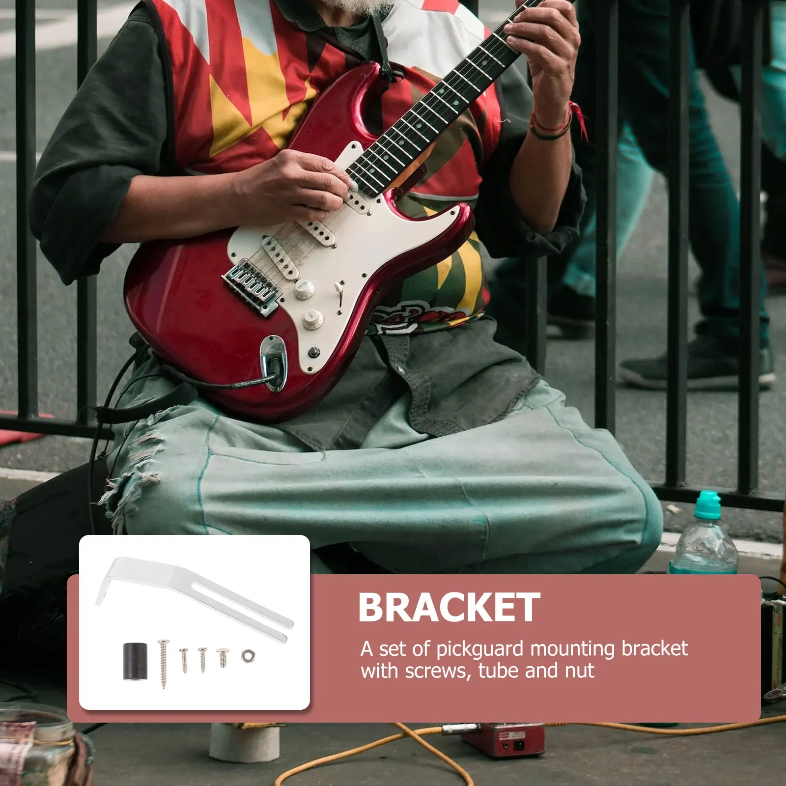 

1pc Bracket Mounting Support For Jazz Electric Guitar Scratch Plate Accessories Luthier Tools Chrome Plated Durable