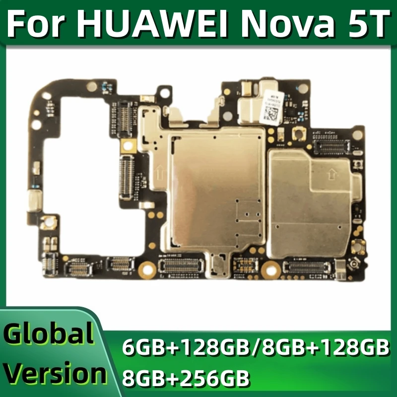 

Motherboard for HUAWEI NOVA 5T, YAL-L21 Mainboard, Unlocked Logic Board, Global Version with Kirin 980 Processor, 128GB, 256GB