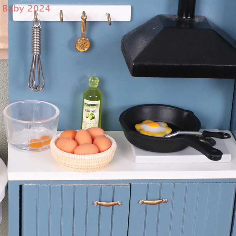 1 Set Hars Nep Eiermand Poppenhuis Kleine Ornamenten Leuke Miniatuur Keuken Voedsel Decoratie DIY