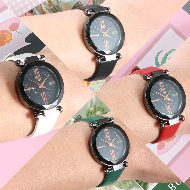 KASSAW K885L Galaxy Series женский ремешок для часов из текстурированной воловьей кожи с эргономичным дизайном с насечкой для роскошных часов Starry Night