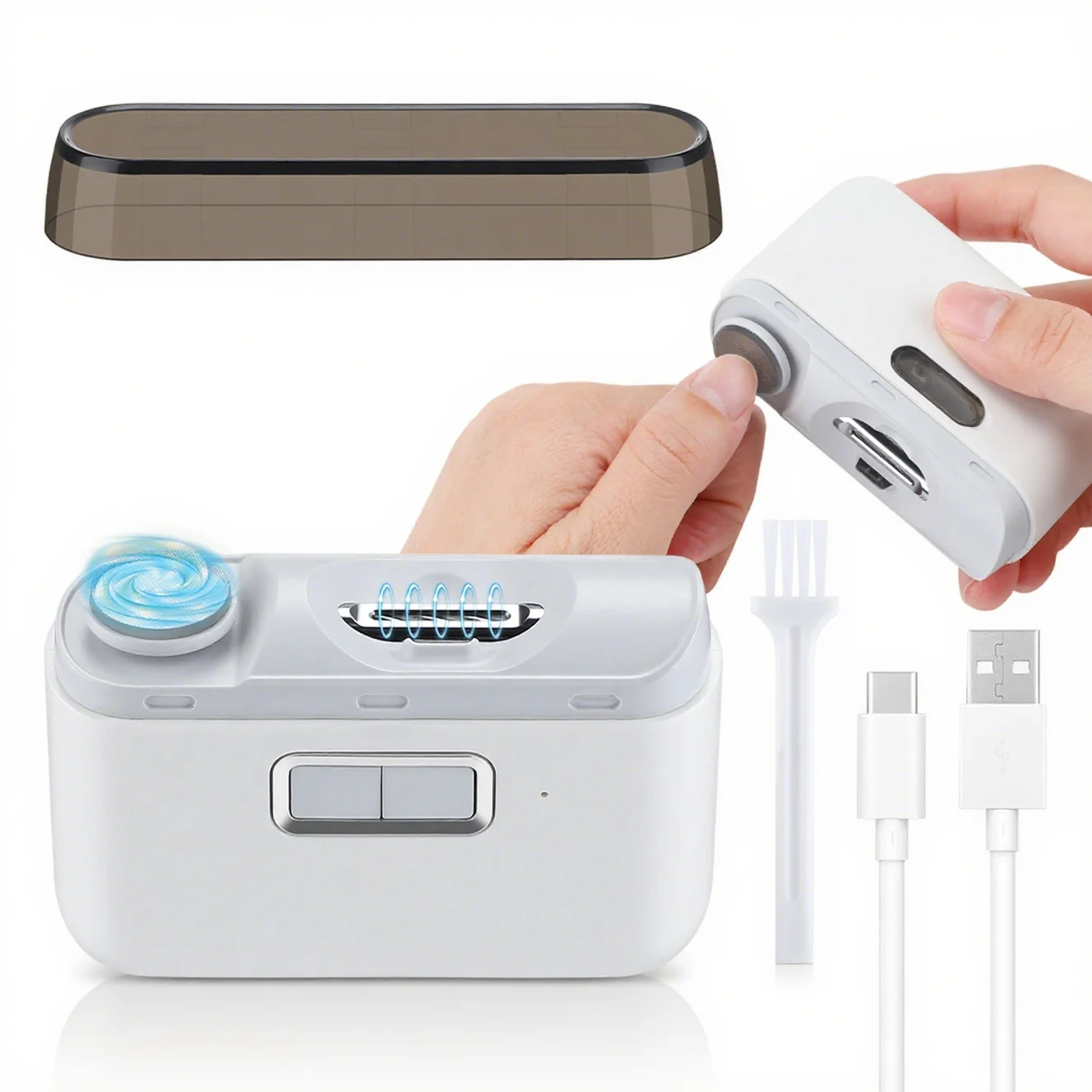 

Электрическая машинка для маникюра 3-в-1: автоматическая шлифовка и полировка, многофункциональный портативный прибор для ногтей со светодиодной подсветкой