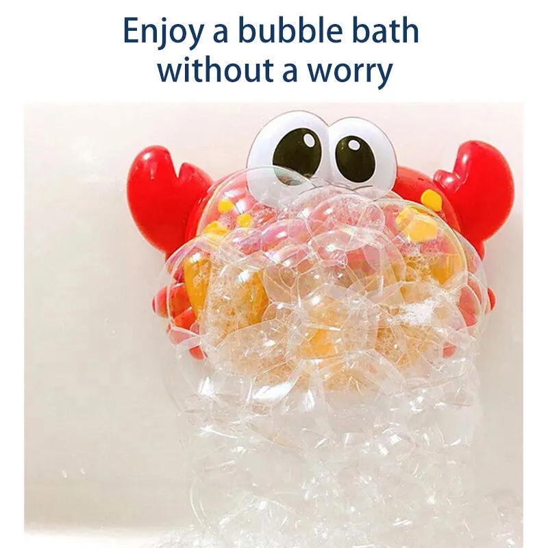 Crabs Bubble Machine Electric Music Automatic Soap Maker Funny Bathtub Play Water Games Baby Bath Toy Children Birthday Gift