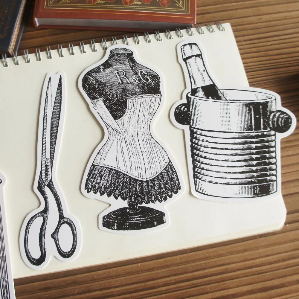 

15pcs 19th Century Tailor Shop Card As Party Invitation DIY Decoration Gift Message Card Postcard Scrapbooking Use