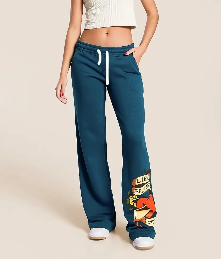 2026 High-Waist Wide-Leg Y2K Hip-Hop Print Loose Jeans Retro Schwarz Streetwear für Paare im Harajuku-Stil – Detail 9