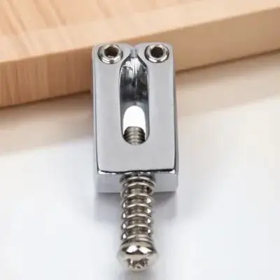 อุปกรณ์ยึดสายกีตาร์ไฟฟ้า 6 ชิ้น สีเงิน ขนาด 20x10 มม. ทำจากโลหะผสมทองแดงแข็ง อะไหล่กีตาร์เทรโมโล อุปกรณ์ยึดสายเทรโมโล