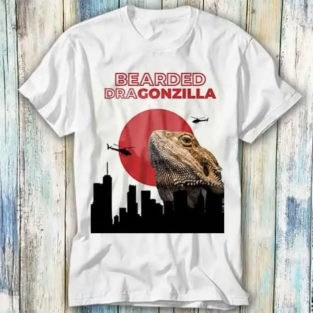 Bearded Dragon Dragonzilla T Shirt Meme Funny Top Style Gamer Movie Music 599