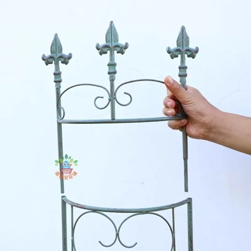 Semi Round Garden Trellis for Climbing Plant Outdoor Metal Fence Panel for Pillar and Corner Garden Flowers Vines Roses Clematis