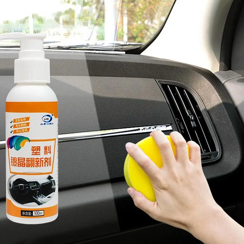 

100ml Car Plastic Restorer, Automotive Plastic Revitalizer, Center Console Surface Cleaning Agent, Car Interior Scratch Filler